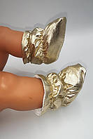 Взуття для ляльки Бебі Борн — "Золоті" чобітки-дутики