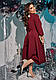 Елегантна жіноча сукня міді великого розміру з поясом, фото 4