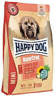 Сухий корм Happy Dog Naturcroq Mini Lachs & Reis 4 кг з лососем та рисом для дорослих собак порід міні