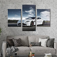 Картина из трех панелей KIL Art триптих Авто премиум-категории Aston Martin Vantage 141x90 см (1402-32)