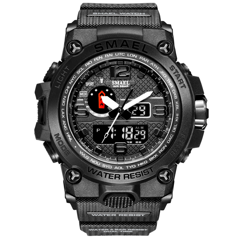 Часы наручные Smael 1545D Original (Black)-ЛВР | Наручные часы - фото 1 - id-p2039477425