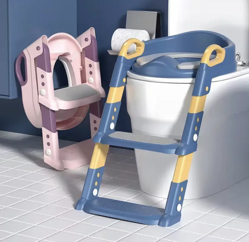 Седенье для унитаза со ступенькой детский Туалетный стульчик для ребенка Ободок на унитаз со ступенькой синий - фото 1 - id-p2039504726