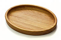 Деревянная тарелка Woodini овальная 400х300 мм h 40 мм дуб