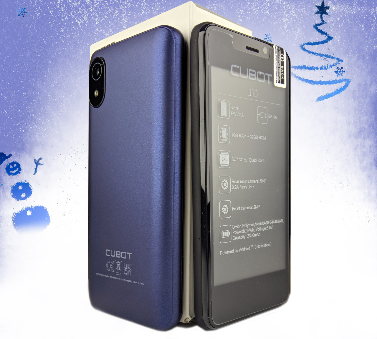 Смартфон Cubot J10 4" | 1/32Gb | Android 11 | 2350 mAh | Чохол blue, фото 1