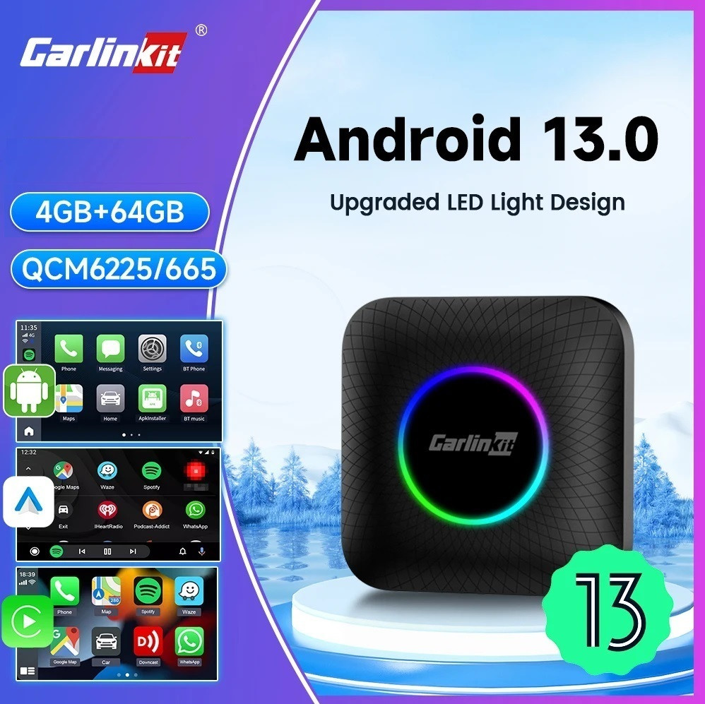 CarlinKit Box Ambient 4gb / 64gb - YouTube/Netflix (Android 13.0)
