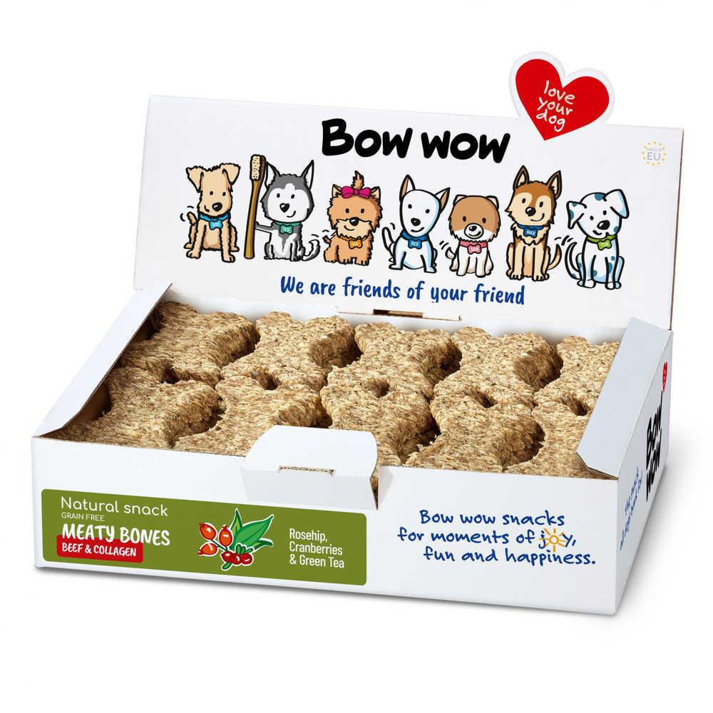 Ласощі для собак кісточки з яловичиною та колагеном Bow wow 30 шт/уп