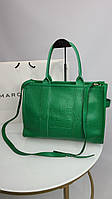 Женская сумка Marc Jacobs the tote bag Medium green зелёная Удобная вместительная женская сумочка шоппер люкс