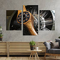 Картина на холсте для интерьера KIL Art Раритетный пропеллер самолёта 141x90 см (102-32)