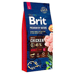Сухий корм для собак великих порід Brit Premium L ,15 кг