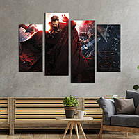 Модульная картина из 4 частей на холсте KIL Art Doctor Strange , Marvel Cinematic Universe 129x90 см (706-42)