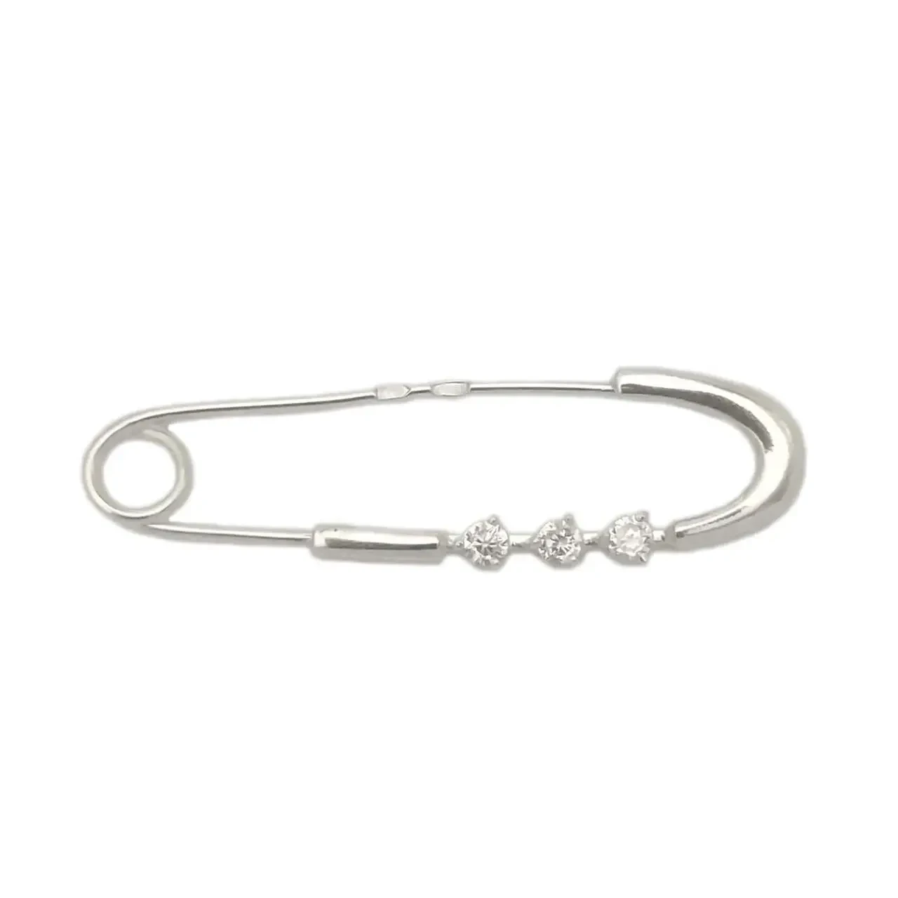 Срібна булавка 3 камені 7041