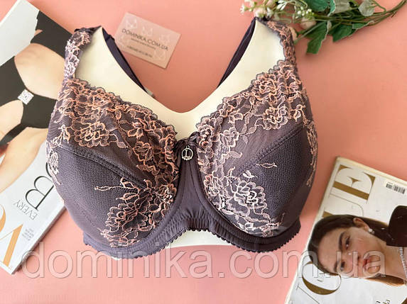 90/95/100H Бюстгальтер великого розміру на чашку H, ліфчик на 8 розмір фіолетовий, фото 1