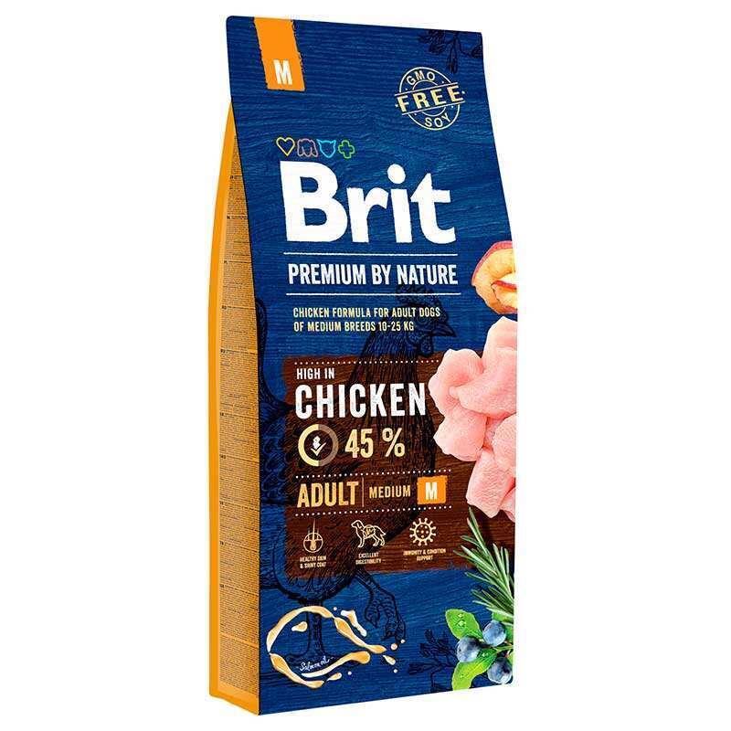 Сухий корм для собак середніх порід Brit Premium M 15 кг