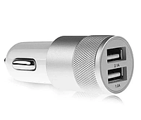 Зарядка в прикуриватель 2 USB зарядка от прикуривателя автозарядка для телефона авто зарядка автозарядне