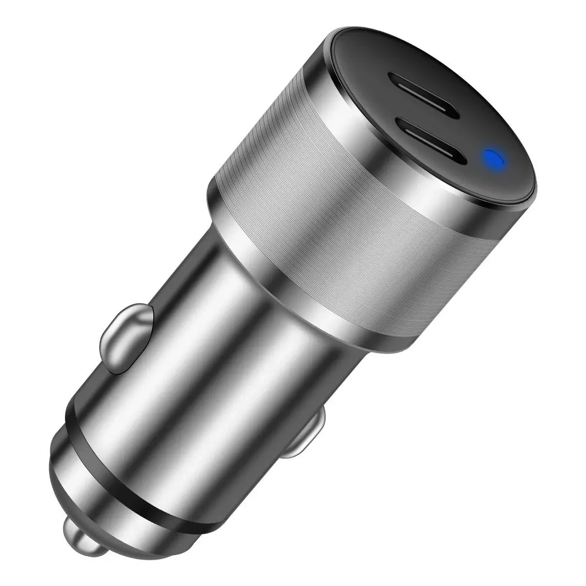Зарядка в прикурювач 2 USB Type C 60W, USB C зарядка від прикурювача автозарядка для телефона автозарядне