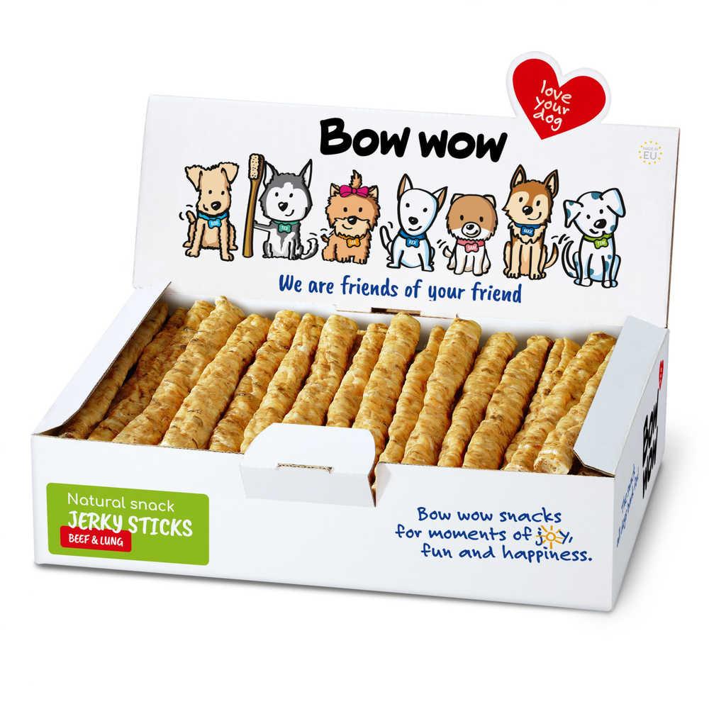 Ласощі для собак натуральні палички з яловичиною та легенями Bow wow 50 шт/уп