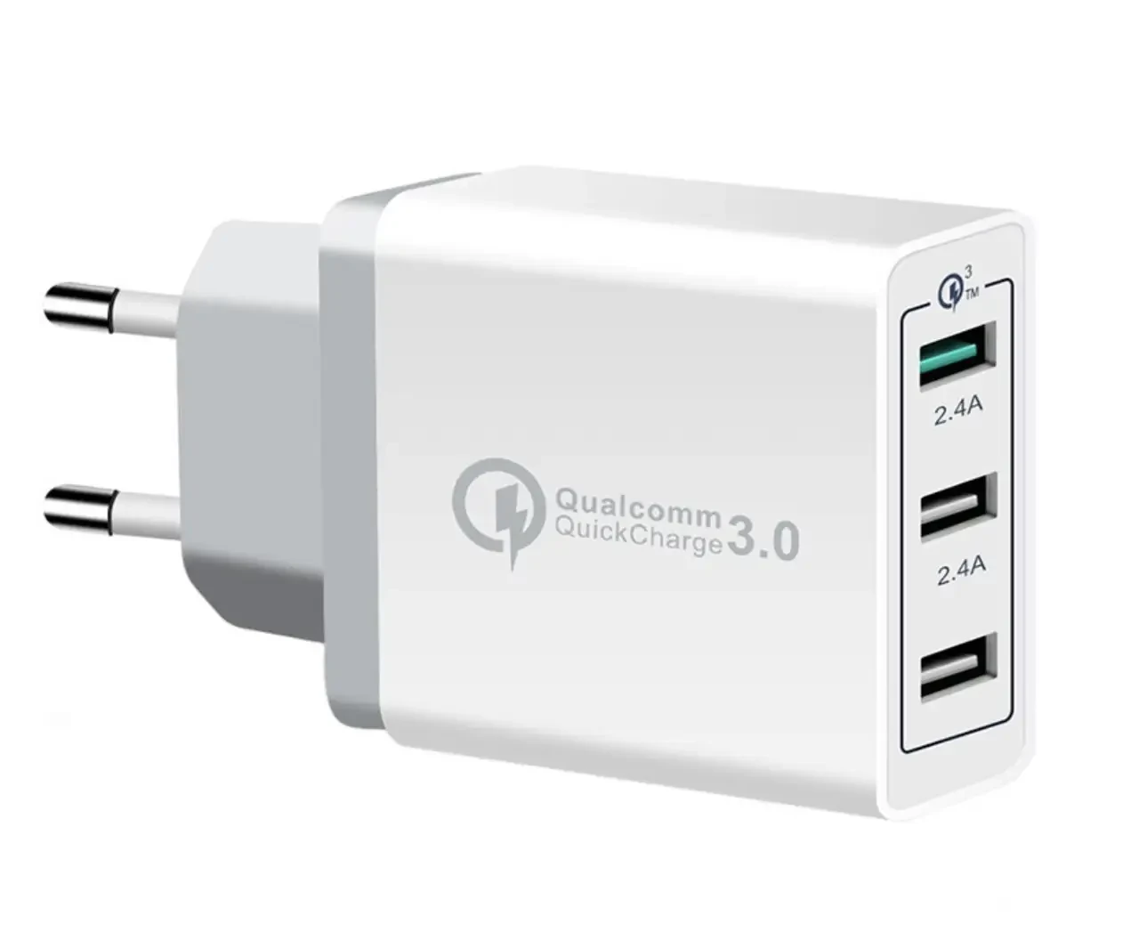 Зарядне для телефона SDC 30W 3 USB, адаптер живлення, зарядний пристрій, usb блок для зарядне, зарядний блок