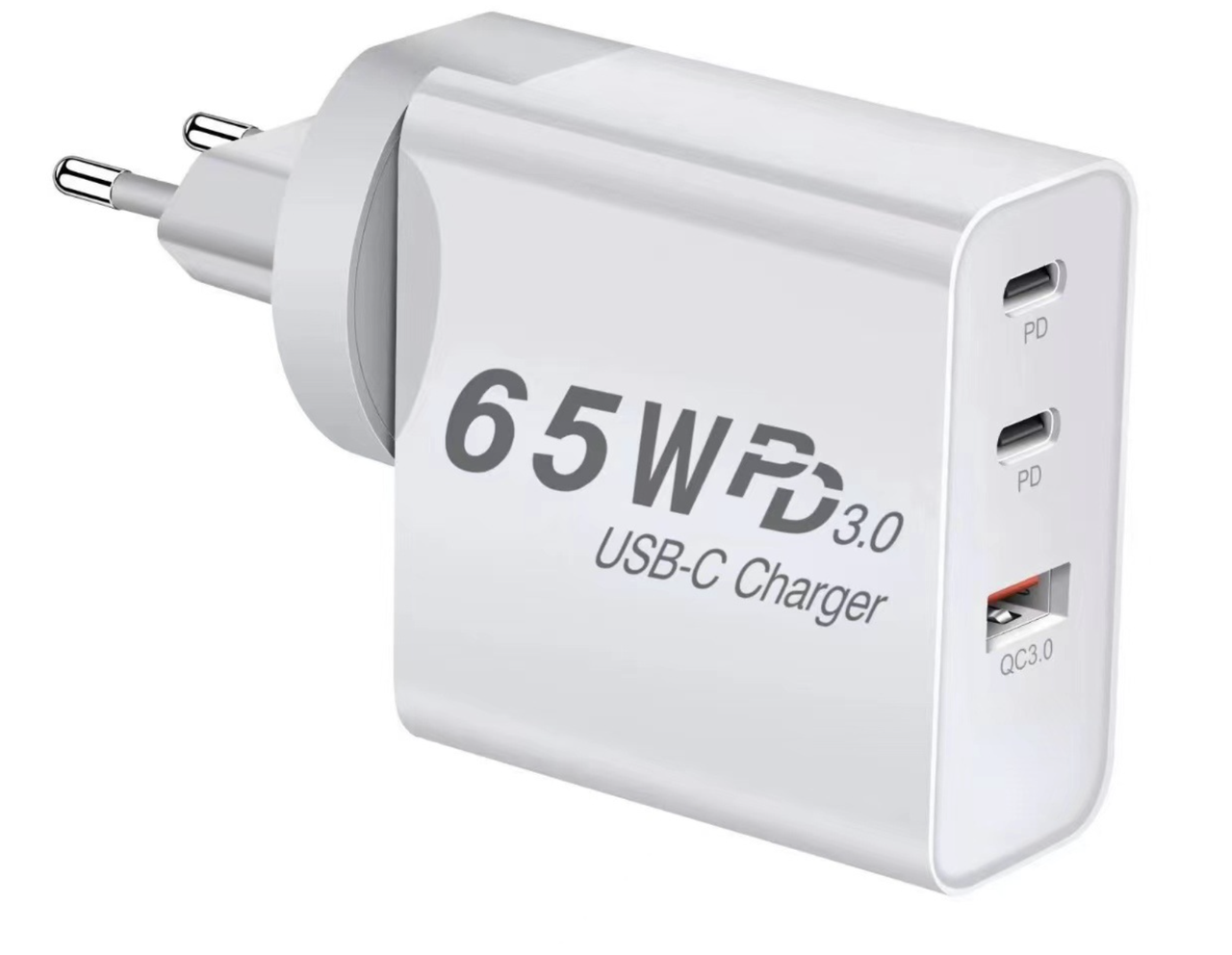Зарядка Type C 65W GaN зарядка тайп с, швидка зарядка для айфона, для макбука блок type з зарядне type c pd