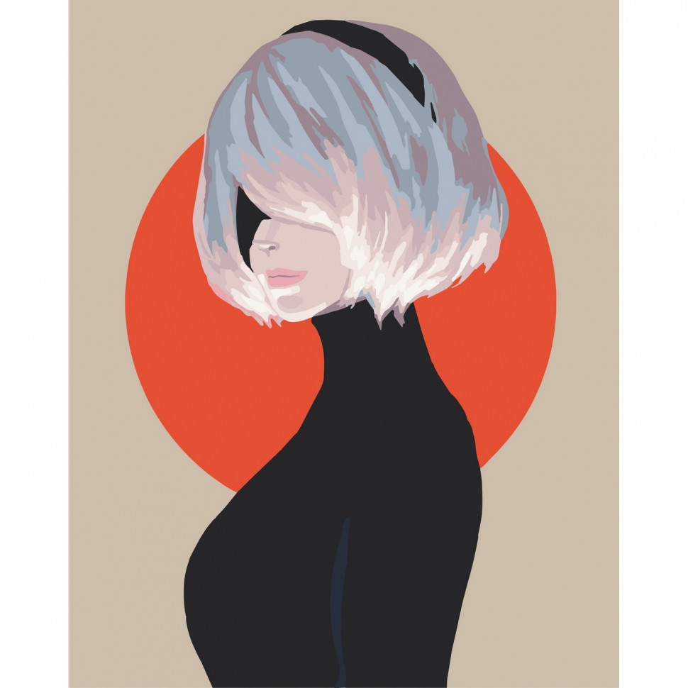 КАРТИНА ЗА НОМЕРАМИ "ДІВЧИНА ВОЇН" 10287-AC 40Х50 СМ, фото 1