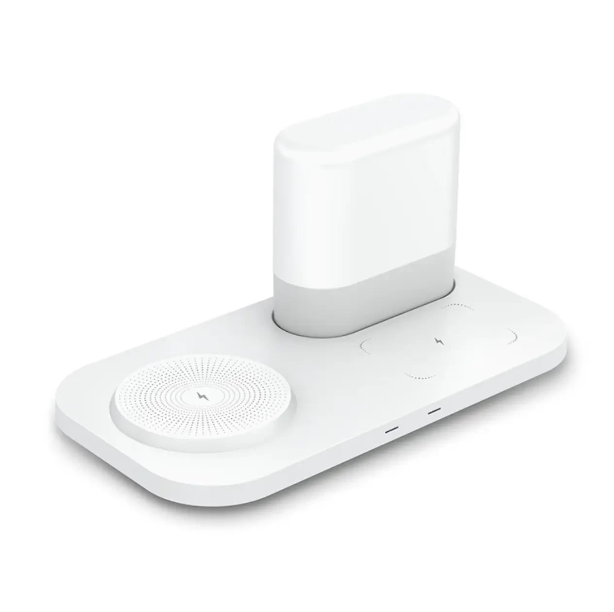 Бездротова зарядка QI док станція для iPhone AirPods для айфона з підсвіткою нічник
