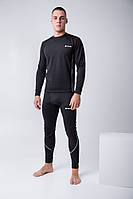 Термокомплект білизни кофта + штани Columbia в чорному кольорі чоловіча, термобілизна для чоловіків