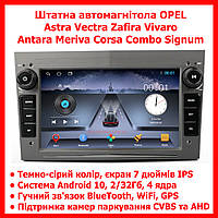 Штатная автомагнитола Android OPEL Astra Vectra Zafira Vivaro Antara Meriva Corsa Combo Signum 2/32Гб СЕРЫЙ