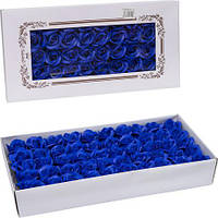 Від 50 шт. Квітка для декору "Троянда Синя - Мило подарункове" 81-15 купити дешево оптом в інтернет-магазині