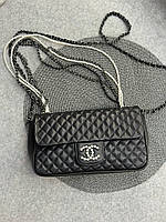 Женская сумка Chanel Double Flap кожаная черная