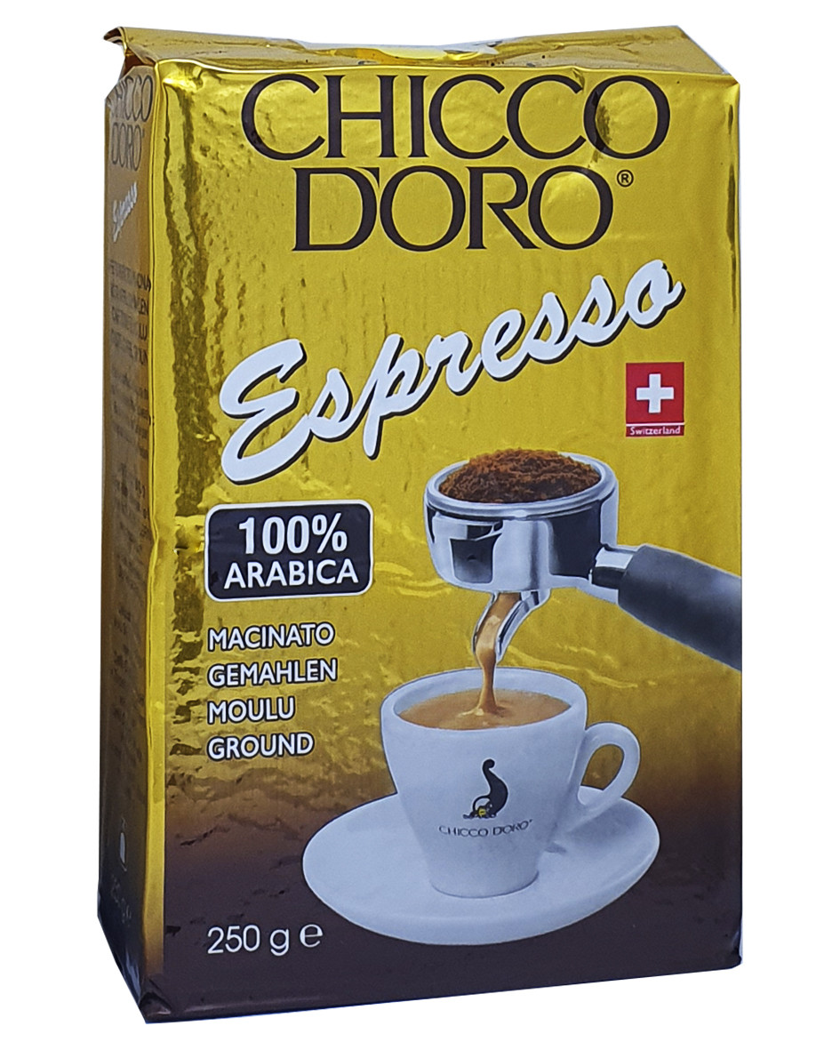 Chicco D'oro швейцарська мелена кава Еспресо 100% арабіка 250 грамів