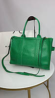 Женская сумка шоппер Marc Jacobs the tote bag Medium total зеленая большая трендовая модная удобная сумочка