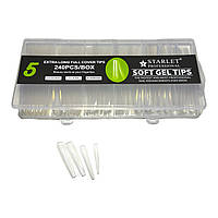 Тіпси гелеві довгі 240 шт для нарощування нігтів Starlet Professional Soft Gel Tips 5