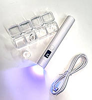 Лампа-фонарик с аккумулятором для сушки ногтей (в комплекте подушки для стемпинга)