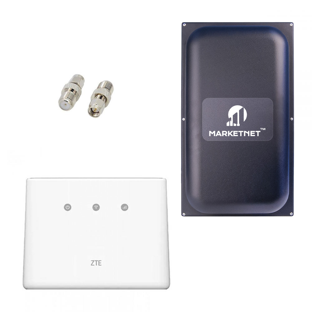 Комплект "4G LTE Wi-Fi роутер ZTE MF293N + Панельна 3G/4G антена MARKETNET Maxi MIMO 22 dBi 824-960
