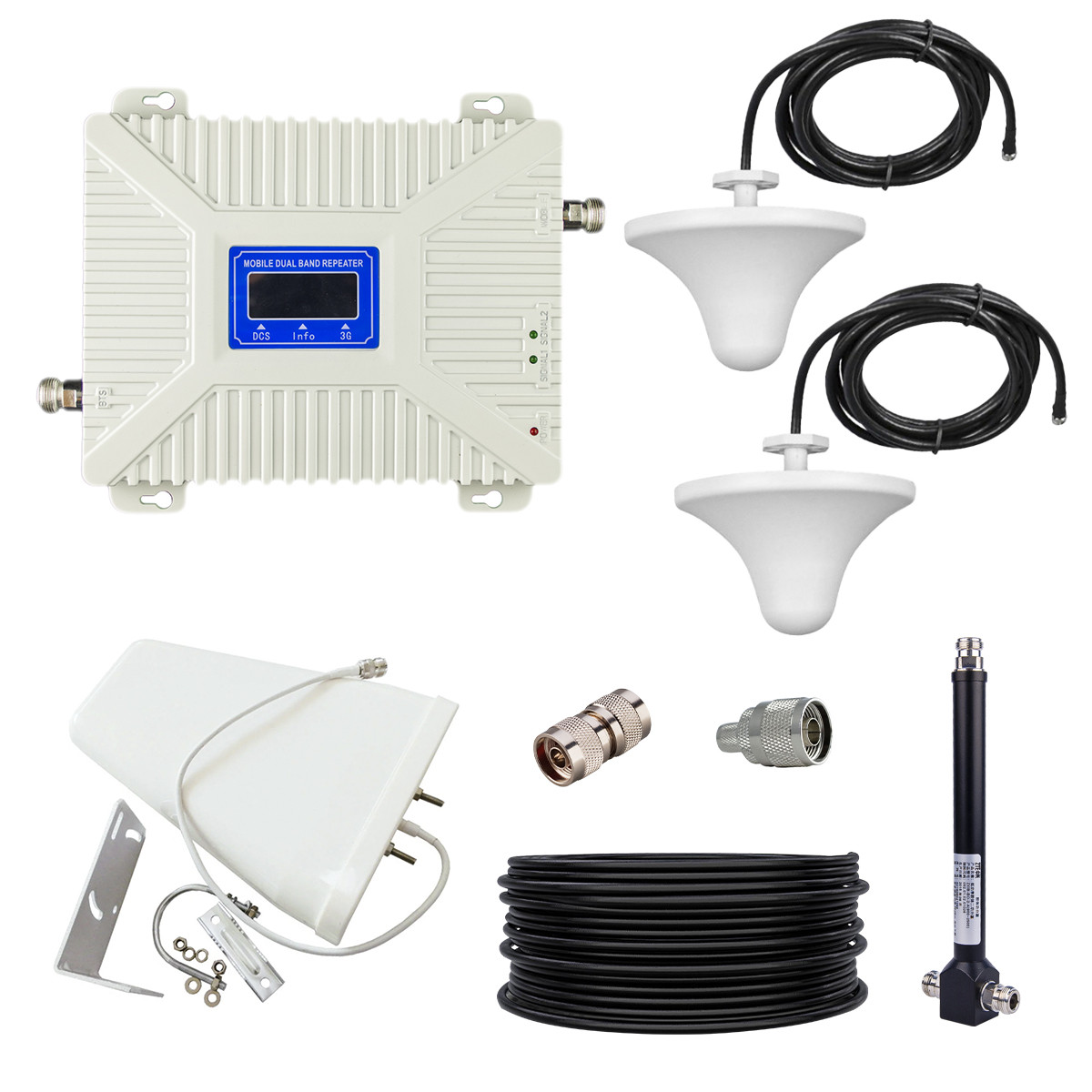 Комплект "GSM репитер усилитель связи 900/1800/2100 с двумя внутренними ...