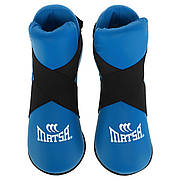 Фути для кікбоксингу, тхеквондо PU MATSA EV-1977 (M, Синій)