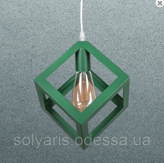 Люстра-підвіс лофт куб 756PR160-1 GREEN