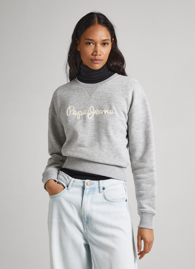 УЦІНКА Жіночий світшот Pepe Jeans London з логотипом 1159822221 (Сірий L), фото 1