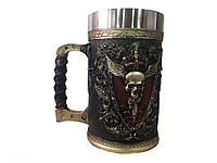 Кружка Чашка 3D Skull Mug Череп Пивная кружка с Гербом Крылатого Черепа