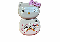 Оригинальный телефон раскладушка для детей Hello Kitty (белый)