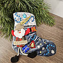 Чобіток носок Різдвяний ручна робота (9варіантів) 26х26 см, фото 3