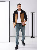 Ексклюзивна тепла кофта для чоловіків L-109 Коричневий, 48