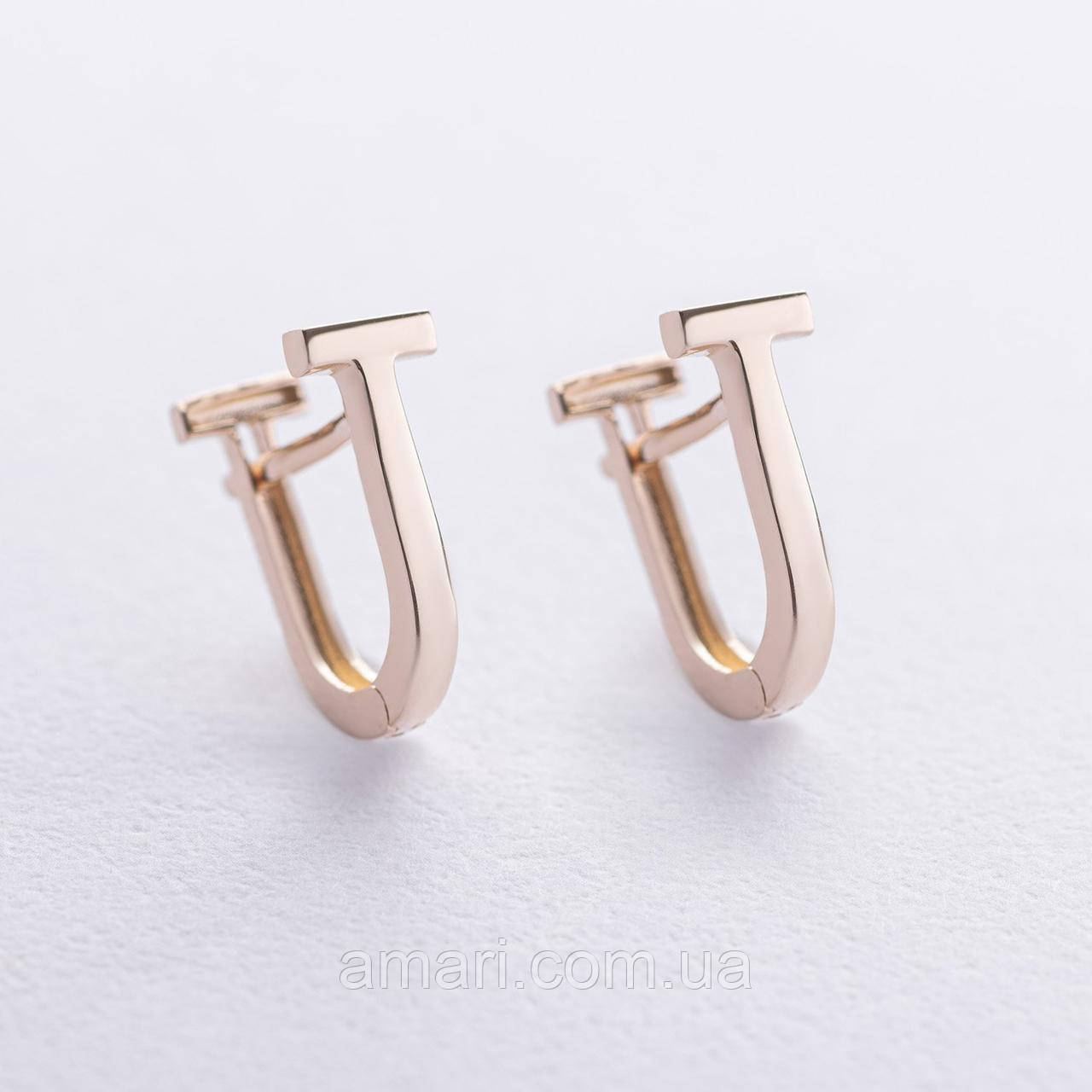 Сережки "Tina" у жовтому золоті с08795, фото 1