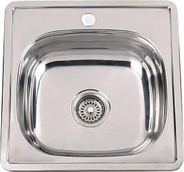 Кухонна мийка з нержавіючої сталі Platinum ДЕКОР 4848 (0,6/170 мм)