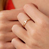 Кільце "Tina" в червоному золоті к05179, фото 4