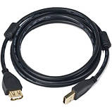 Кабель USB 2.0 подовжувач 3 м (з феритами) (CCF-USB2-AMAF-TR-10), фото 3