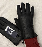 Зимові чоловічі рукавички з натуральної шкіри оленя. Підкладка з мутону