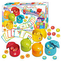Детская игра Колірленд, сортировка по цветам, учимся считать, FUN Game, 20 карточек, 5 боксов-домиков, в кор