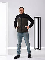 Ексклюзивна тепла кофта для чоловіків L-109 Сіро-коричневий, 48