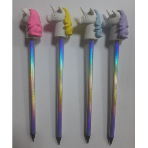 Гумка насадка на олівець NoER8092 Єдиноріг об'ємний 36уп