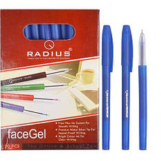 Ручка гелев. Radius — Face gel (50 шт.) син, пластм. корпус